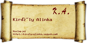 Király Alinka névjegykártya